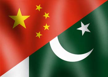 National flag graphic of the nation of pakistan-china