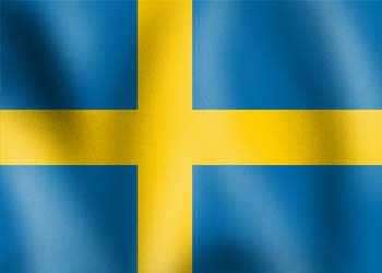 National flag graphic of the nation of sweden